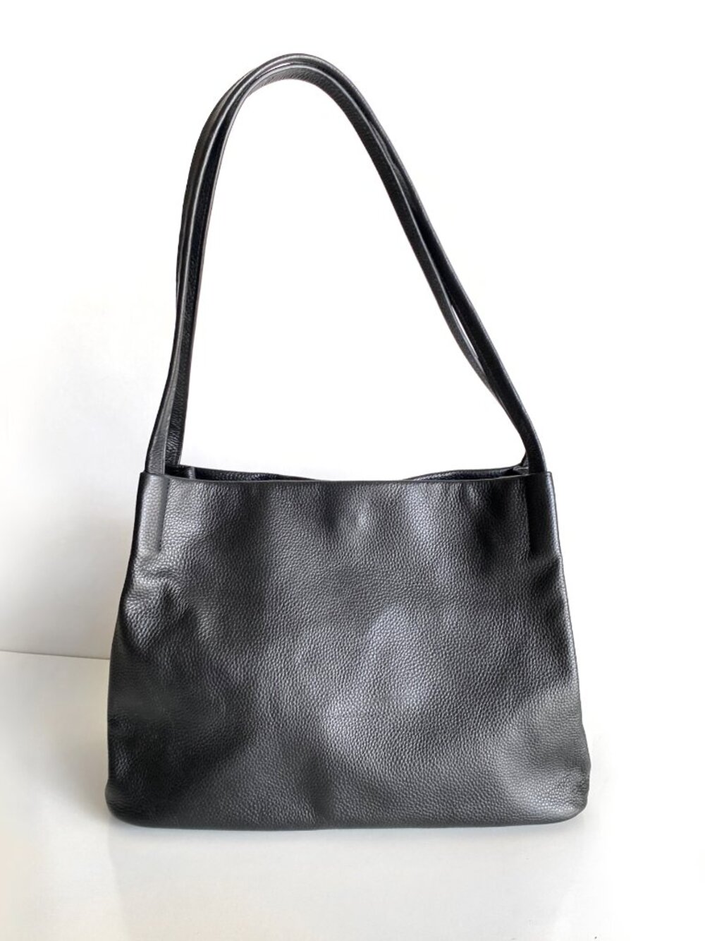 Kattee Cowhide Leather Tote Bags Hobo Purse Magnetic Snap Closure Black